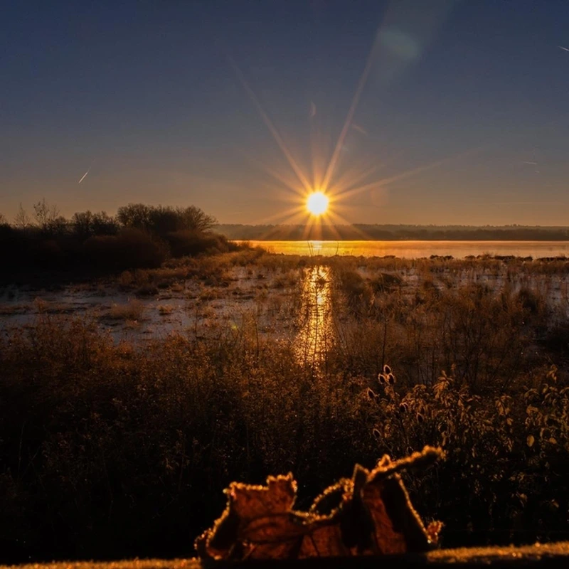 a sunset in creuse winter