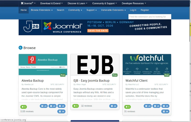 Joomla extensions directory