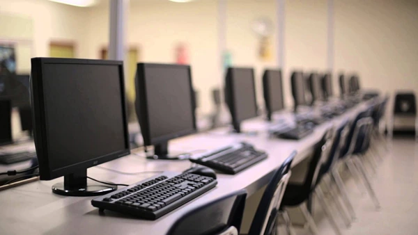 a computer lab in a school