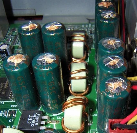 a blown capacitor