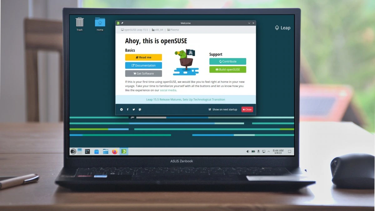 a computer running opensuse